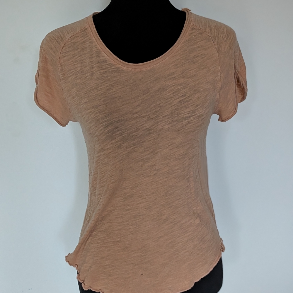 We The Free Light Brown Short Sleeve Tee